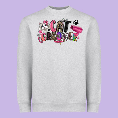 Cat Groomer Heavyweight Sweatshirt Designed By Zillion Design Studio