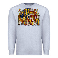 Heather Grey softball mom Premium Sweatshirt - Jasminsmagicworld