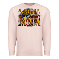 Pale Pink softball mom Premium Sweatshirt - Jasminsmagicworld