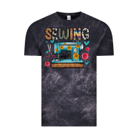 Cloud Black sewing life Vintage Tee - Zillion Design Studio
