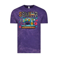 Cloud Purple sewing life Vintage Tee - Zillion Design Studio