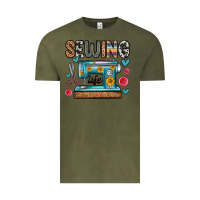 Vintage Olive sewing life Vintage Tee - Zillion Design Studio