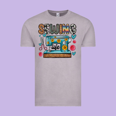 Sewing Life Vintage Tee Designed By Zillion Design Studio