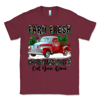 Burgundy Farm Fresh Christmas Trees Cut Your Own Classic Tee - FaDigitalArtStudio