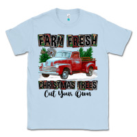Dusty Blue Farm Fresh Christmas Trees Cut Your Own Classic Tee - FaDigitalArtStudio
