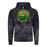 Cloud Black st patricks day truck with pot of gold horseshoe a Vintage Hoodie - RanaPortraitStore