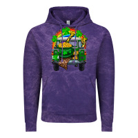 Cloud Purple st patricks day truck with pot of gold horseshoe a Vintage Hoodie - RanaPortraitStore