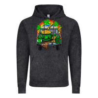 Vintage Black st patricks day truck with pot of gold horseshoe a Vintage Hoodie - RanaPortraitStore