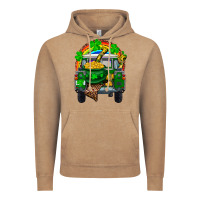 Vintage Coffee st patricks day truck with pot of gold horseshoe a Vintage Hoodie - RanaPortraitStore