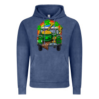 Vintage Denim st patricks day truck with pot of gold horseshoe a Vintage Hoodie - RanaPortraitStore