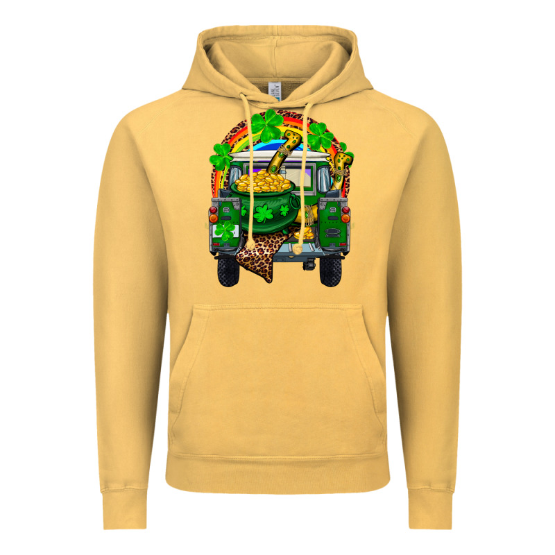St Patricks Day Truck With Pot Of Gold Horseshoe A Vintage Hoodie by RanaPortraitStore | Teevron