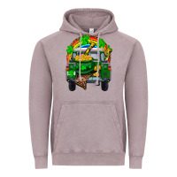 Vintage Zinc st patricks day truck with pot of gold horseshoe a Vintage Hoodie - RanaPortraitStore