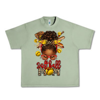 Oil Green softball mom afro messy bun Urban Heavy Tee - texasbilliewilder