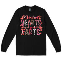 Black stealin hearts and makin farts Long Sleeve Tee - RacoonDesign