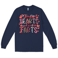 Navy stealin hearts and makin farts Long Sleeve Tee - RacoonDesign