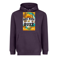 Plum bee nice or buzz off Heavyweight Hoodie - LillyAllenDesigns