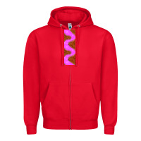 Red halloween pink pen wraps Zipper Hoodie - BundleAndBundleShop