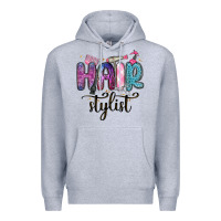 Heather Grey hair stylist Premium Hoodie - MaliasSmallBusiness
