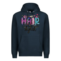 Navy hair stylist Premium Hoodie - MaliasSmallBusiness