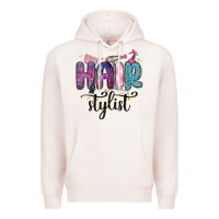 Pale Pink hair stylist Premium Hoodie - MaliasSmallBusiness