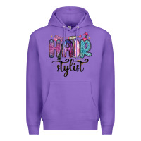 Purple hair stylist Premium Hoodie - MaliasSmallBusiness