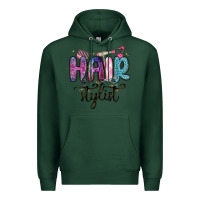 Sports Green hair stylist Premium Hoodie - MaliasSmallBusiness