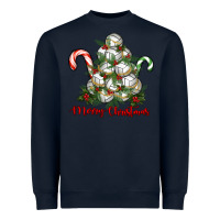 Navy Merry Christmas Volleyball Heavyweight Sweatshirt - RanaPortraitStore