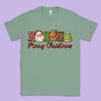 Hohoho Merry Christmas Santa Coffee Cup Tree Cooki Classic Tee Designed By Fadigitalartstudio