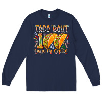 Navy taco bout 100 days of school Long Sleeve Tee - RacoonDesign
