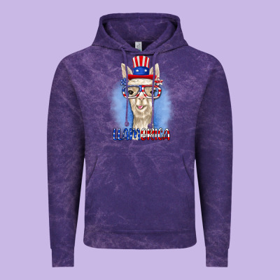 Llamerica Vintage Hoodie Designed By Ranaportraitstore