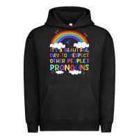 Pigment Black it's a beautiful day to respect other people's pro Urban Hoodie - Artiststas