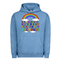 Pigment Pebble Blue it's a beautiful day to respect other people's pro Urban Hoodie - Artiststas