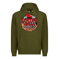 Army Green soccer vibes Premium Hoodie - MaliasSmallBusiness