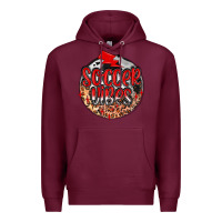 Burgundy soccer vibes Premium Hoodie - MaliasSmallBusiness
