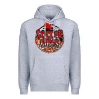 Heather Grey soccer vibes Premium Hoodie - MaliasSmallBusiness