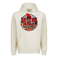 Oatmeal Heather soccer vibes Premium Hoodie - MaliasSmallBusiness