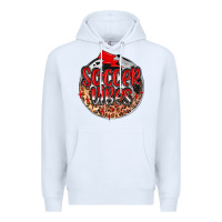 White soccer vibes Premium Hoodie - MaliasSmallBusiness