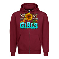 Burgundy mom of girls Zipper Hoodie - AdoDesignShop