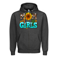Charcoal Heather mom of girls Zipper Hoodie - AdoDesignShop