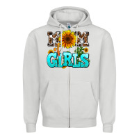 Dove Grey mom of girls Zipper Hoodie - AdoDesignShop