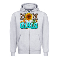 Heather Grey mom of girls Zipper Hoodie - AdoDesignShop