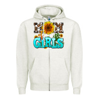 Oatmeal Heather mom of girls Zipper Hoodie - AdoDesignShop