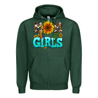 Sports Green mom of girls Zipper Hoodie - AdoDesignShop