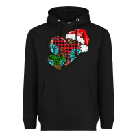 Black Christmas heart gemstones leopard Heavyweight Hoodie - BarkalooDesign