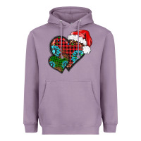 Lavender Christmas heart gemstones leopard Heavyweight Hoodie - BarkalooDesign