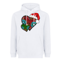 White Christmas heart gemstones leopard Heavyweight Hoodie - BarkalooDesign