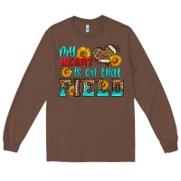 Chestnut my heart is on that field american football Long Sleeve Tee - HRA Design Shop