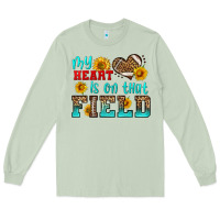Matcha my heart is on that field american football Long Sleeve Tee - HRA Design Shop