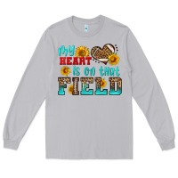 Moon Dust my heart is on that field american football Long Sleeve Tee - HRA Design Shop