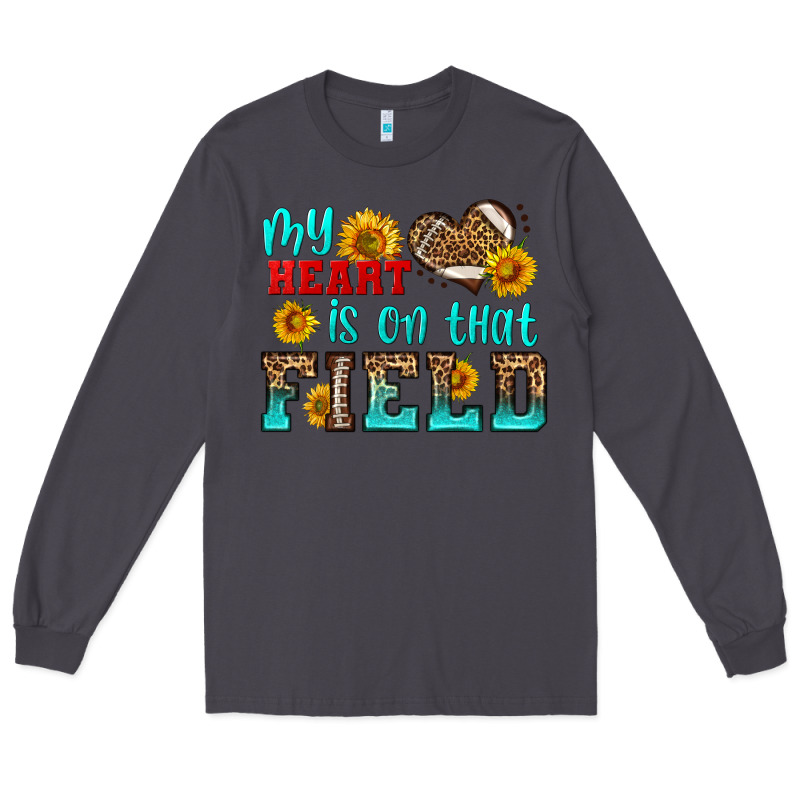 My Heart Is On That Field American Football Long Sleeve Tee by HRA Design Shop | Teevron